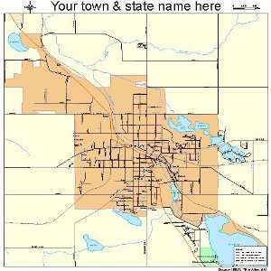  Street & Road Map of Hillsdale, Michigan MI   Printed 