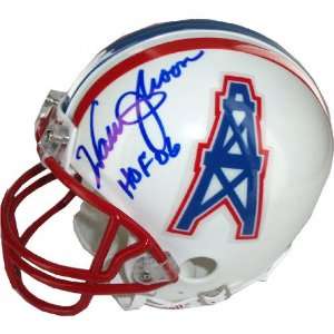  Warren Moon Houston Oilers Autographed Mini Helmet with 