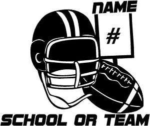 Football Personalized Vinyl Decal Sticker Car Truck  