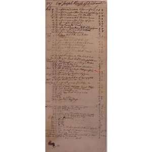  American Doctors Ledger Page 18th Century