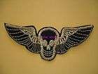 embroidered skull gold thread iron on patch applique mo buy