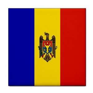  Moldova Flag Tile Trivet 