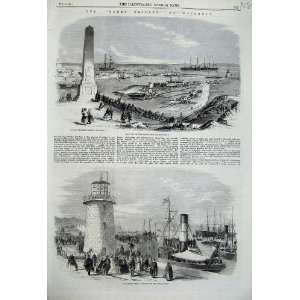  1859 Holyhead Great Eastern Ship Pier Monument Skinner 