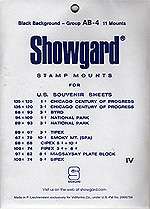 Showgard Black Stamp Mount Group AB 4 (11 count)  