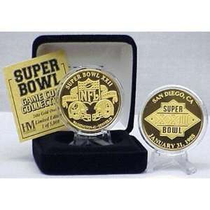  Super Bowl XXII 24kt Gold Flip Coin