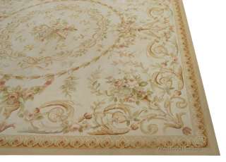   Aubusson Rug ANTIQUE FRENCH PASTEL  FLAT WEAVE  
