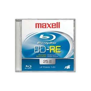  Maxell 2x BD RE Media 25GB   120mm Standard   1 Pack Jewel 