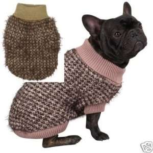  Zack & Zoey Mixed Yarn Chunky Knit Sweater BROWN EX SM 