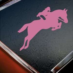  Horse Jumping Pink Decal Car Truck Bumper Window Pink 