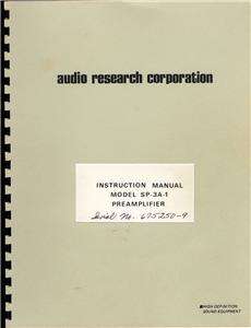 Audio Research SP 3B, Stereo Tube Preamp, Marantz 7C 8B era, ARC SP 3 