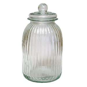  Clear Glass Canister Cookie Jar 
