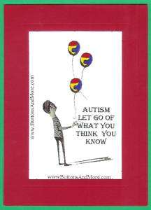 Autism Awareness Greeting Card   LET GO OF WHAT YOU  