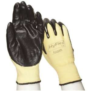 Ansell HyFlex 11 500 Kevlar Glove, Cut Resistant, Black Foam Nitrile 