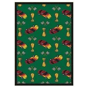   Your Engines 1454 Green Kids Room 54 x 78 Area Rug Home
