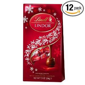 Lindor Truffles Holiday, Milk Bag, 7.2 Ounce Packages (Pack of 12 