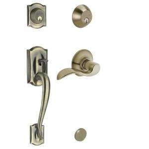Schlage F62 CAM 609 ACC Camelot Double Cylinder Handleset with Accent 