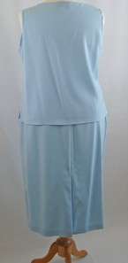 New Woman Blue Nina Massini Plus Size 3 Piece Skirt Suit Size 18 