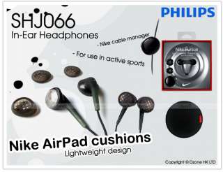 Philips x Nike SHJ066 In Ear Headphones FREE SHIP WORLDWIDE SHJ 066 