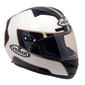   Vemar Eclipse Motorcycle Helmet   Metha White/Black