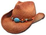 Western Style Cowboy Hat with Turquoise