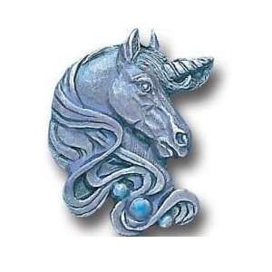  Pewter 3 D Collector Pin   Unicorn Head Jewelry