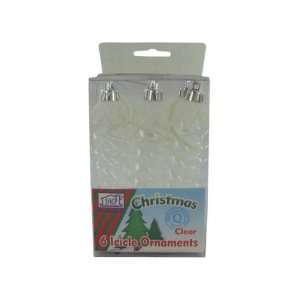  6 pack clear icicle ornaments   Pack of 48
