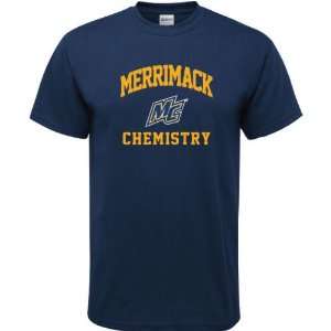  Merrimack Warriors Navy Chemistry Arch T Shirt Sports 