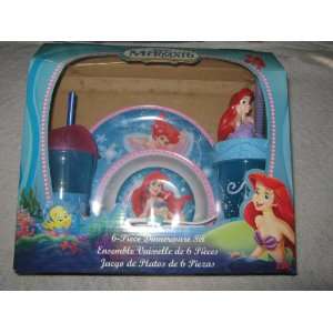 Disneys The Little Mermaid 6 piece Dinnerware Set for children 