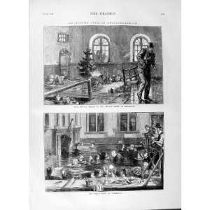  1874 SWITZERLAND PRIVATE PUBLIC BATHS LEUKERBAD PEOPLE 