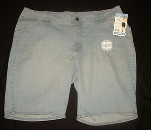   WOMENS LIGHT BLUE JAEAN SHORTS RIDERS INSTANTLY SLIMS YOU 16M 18W 24W