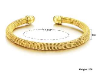 JB19 Men Women Gold 316L Stainless Steel Charm Bracelet Bangle  