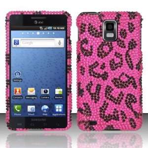 PINK LEOPARD Hard Plastic Rhinestone Bling Case for Samsung Infuse 4G 