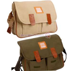 NEW Men Canvas Messenger Bag shoulder Beige/Army Green  