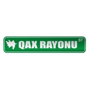   QAX RAYONU ST  STREET SIGN CITY AZERBAIJAN