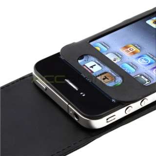   Premium Leather Case+Screen Cover for iPhone 4 4S 4G 4GS 4G  
