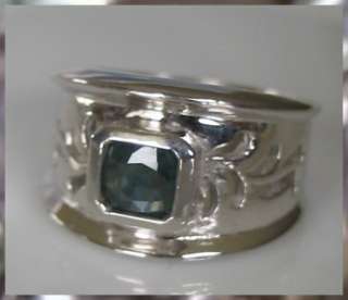   Sapphire 14kt Gold over Sterling Silver .925 Ring Sz 7.5 Majestic