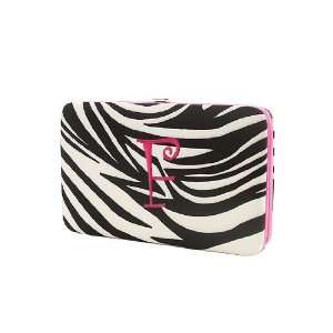   Wallet with Pink F Initial Embroidered on the Front 
