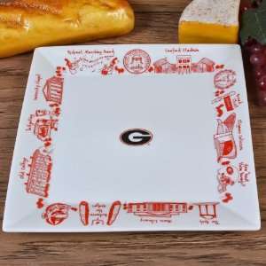  Georgia Bulldogs Large Square Platter