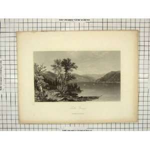  1873 VIEW LAKE GEORGE MOUNTAINS HINSELWOOD CASILEAR