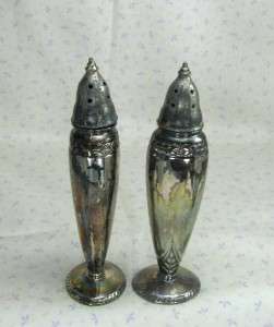Pair of Peerless Silver Company SIlver Plate Shakers  