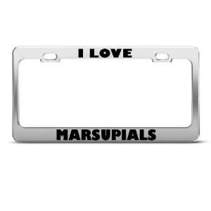  I Love Marsupials Marsupial Animal Metal License Plate 