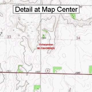 USGS Topographic Quadrangle Map   Ocheyedan, Iowa (Folded/Waterproof)