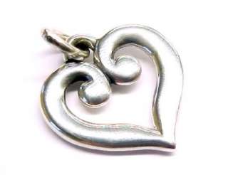 JAMES AVERY ~ Sterling Silver Scrolled Heart Pendant ~ 1  