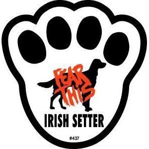  Fear This Irish Setter Dog Pawprint Window Decal Kitchen 