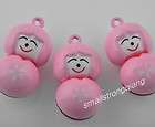 Pcs Pink Japanese girl Jingle Bells Beads Pet Charms Xmas ornaments 