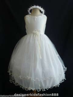 2012 RT Ivory Flower girl bridesmaid pageant dress 2 4 6 8 10 12 