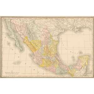 McNally 1888 Antique Map of Mexico
