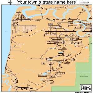  Street & Road Map of Kalifornsky, Alaska AK   Printed 