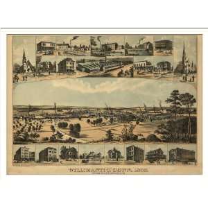 Historic Wilmantic, Connecticut, c. 1882 (L) Panoramic Map Poster 
