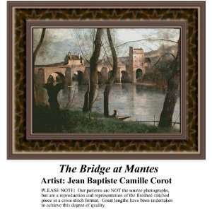  The Bridge at Mantes, Cross Stitch Pattern PDF  